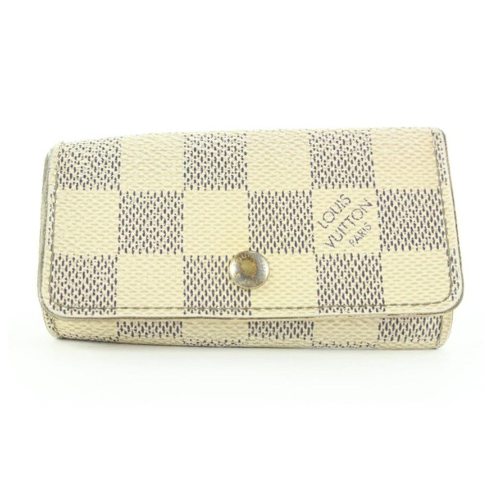 Louis Vuitton Damier Azur 4 Key Holder Case Multic